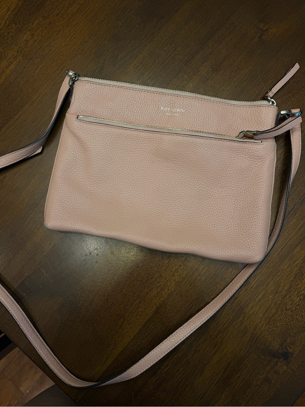 kate spade Blush Pink Pebbled Leather Crossbody